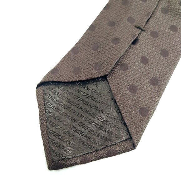 Vintage 1980s Giorgio Armani Tie Necktie Polka Dot Made In Italy 100% Silk 80s ! - Picture 5 of 6